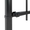 vidaXL Garden Fence with Hoop Top Steel 1070x80 cm Black