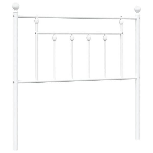 vidaXL Metal Replace Headboard White 90 cm