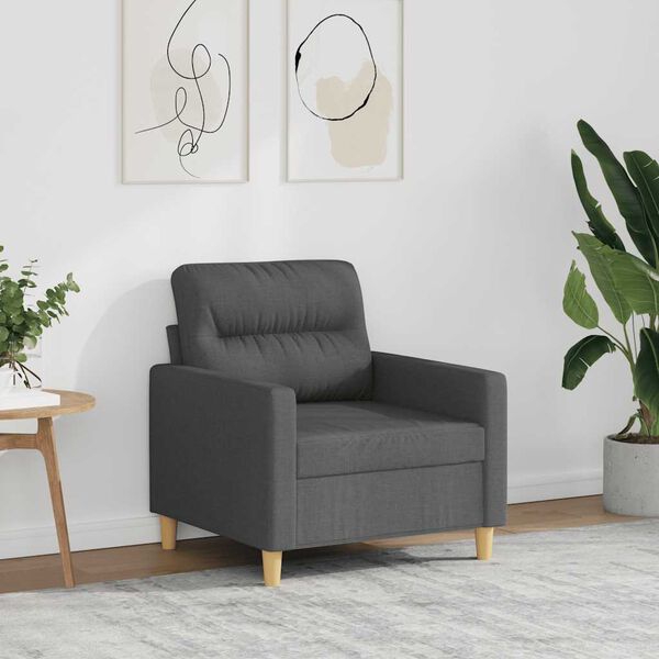 vidaXL Sofa Chair Dark Grey 60 cm Fabric