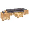 vidaXL 7 Piece Garden Lounge Set with Cushions Solid Wood Teak