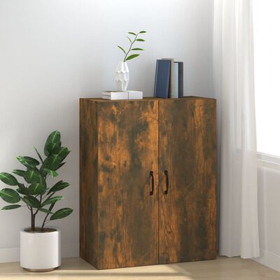 vidaXL Hanging Cabinet Smoked Oak 69,5x34x90 cm Engineered Wood