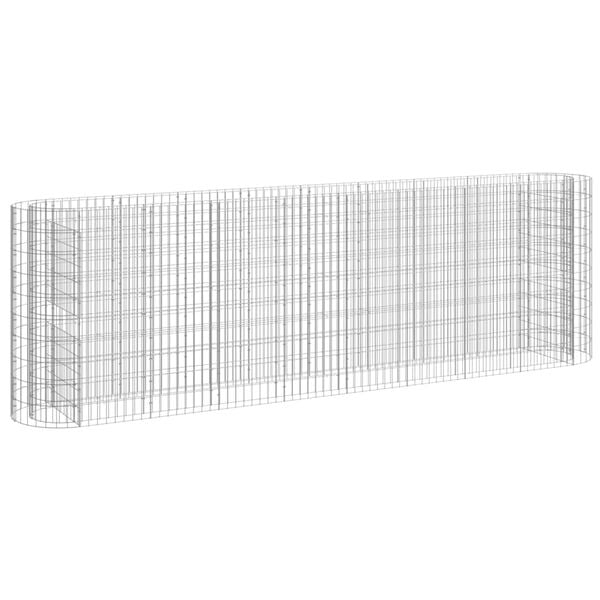 vidaXL Gabion Raised Bed Galvanised Iron 330x50x100 cm