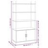 vidaXL Highboard White 80x40x153 cm Engineered Wood