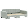 vidaXL Daybed with Trundle without Mattress Light Grey 90x190 cm