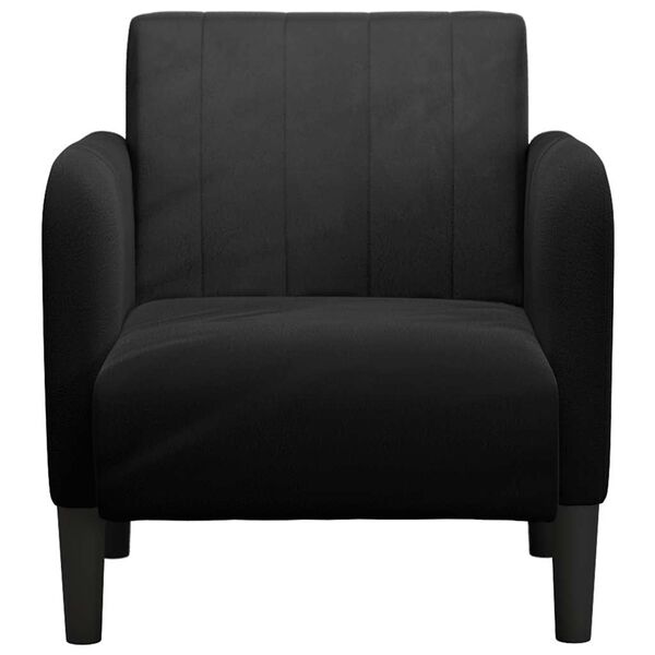 vidaXL Sofa Chair with Armrests Black 54 cm Velvet