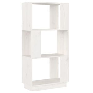 vidaXL Book Cabinet/Room Divider White 51x25x101 cm Solid Wood Pine