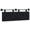 vidaXL Hanging Headboard Wall-mounted Black 130 x 55 x 7 cm Velvet
