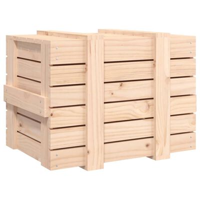 vidaXL Storage Box 58x40.5x42 cm Solid Wood Pine