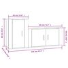 vidaXL 2 Piece TV Cabinet Set Grey Sonoma Engineered Wood