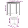 vidaXL 7 Piece Garden Bar Set with Cushions Grey Poly Rattan