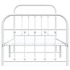 vidaXL Metal Bed Frame without Mattress with Footboard White 90x190cm