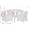 vidaXL 5 Piece Garden Dining Set with Cushions Black Poly Rattan