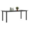 vidaXL Garden Table Black 190x90x74 cm Aluminium and Glass