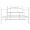 vidaXL Metal Bed Frame without Mattress with Footboard White 107x203cm
