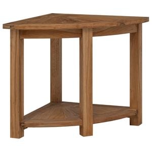 vidaXL Bathroom Side Table Natural 45 x 45 x 46 cm Solid Teak Wood