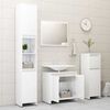 vidaXL Bathroom Furniture Set High Gloss White Engineered Wood