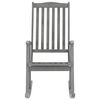 vidaXL Rocking Chair with Cushions Grey Solid Acacia Wood