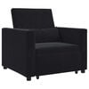 vidaXL Single Sofa Bed Reclining Black 90 x 165 x 87 cm Velvet