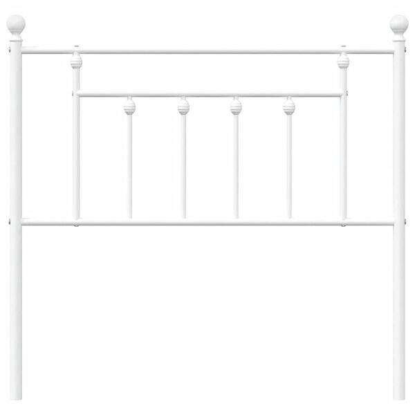 vidaXL Metal Replace Headboard White 90 cm
