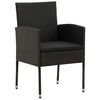 vidaXL 9 Piece Outdoor Dining Set Poly Rattan Black
