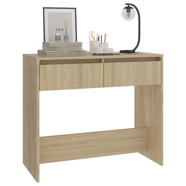 vidaXL Console Table Sonoma Oak 89x41x76.5 cm Steel