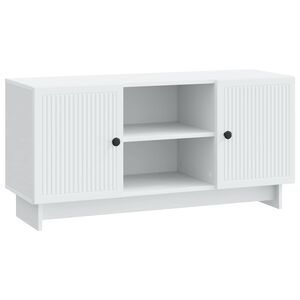 vidaXL TV Cabinet 102 x 34.5 x 50 cm White Engineered Wood