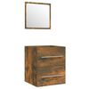 vidaXL Sink Cabinet with Built-in Basin Smoked Oak Engineered Wood