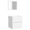 vidaXL Bathroom Cabinet with Mirror White Engineered Wood