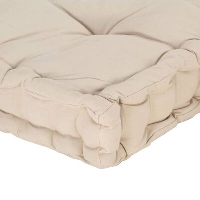 vidaXL Pallet Floor Cushion Cotton 120x80x10 cm Beige