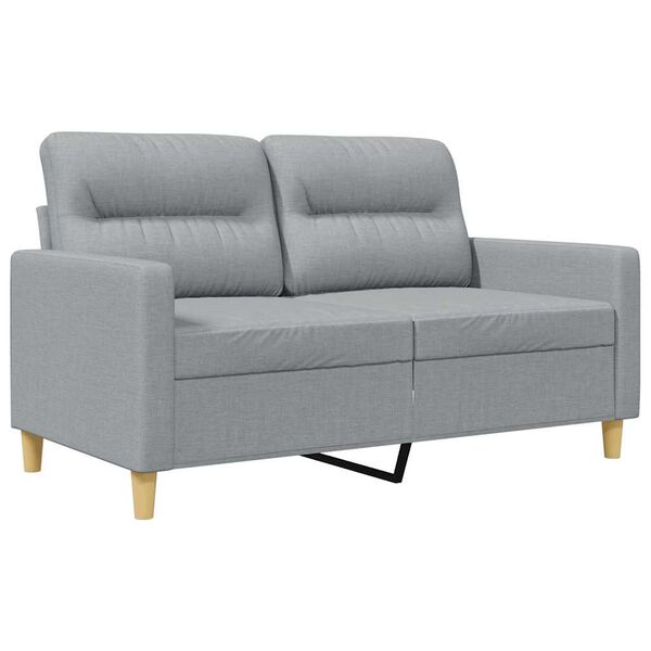 vidaXL 2-Seater Sofa Light Grey 120 cm Fabric