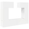 vidaXL 6 Piece TV Cabinet Set White Engineered Wood