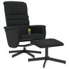 vidaXL Massage Recliner Chair with Footstool Black Faux Leather