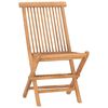 vidaXL 9 Piece Folding Outdoor Dining Set Solid Teak Wood