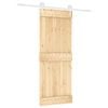 vidaXL Sliding Door 80 x 210 cm Solid Pine Wood (Untreated)