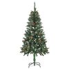 vidaXL Artificial Christmas Tree with Pine Cones and White Glitter 150 cm
