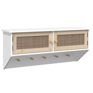 vidaXL Coat Rack | White | Engineered wood | Medium | Coat Rack | Rectangular