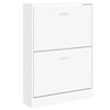 vidaXL Shoe Cabinet White 59x17x81 cm Engineered Wood