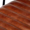 vidaXL Rocking Chair Brown Real Leather
