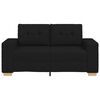 vidaXL Loveseat Sofa Black 160x77x82 cm Fabric
