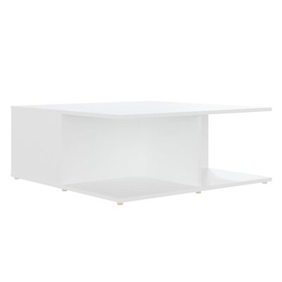 vidaXL Coffee Table High Gloss White 80x80x31 cm Engineered Wood