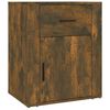 vidaXL Bedside Cabinet Smoked Oak 50x36x60 cm Engineered Wood