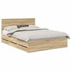 vidaXL Bed Frame with Drawer Sonoma Oak 150 x 200 cm Engineer Wood