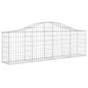 vidaXL Arched Gabion Basket 200x30x60/80 cm Galvanised Iron
