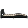 vidaXL Bed Frame "Dover" Black 180x200 cm King Fabric