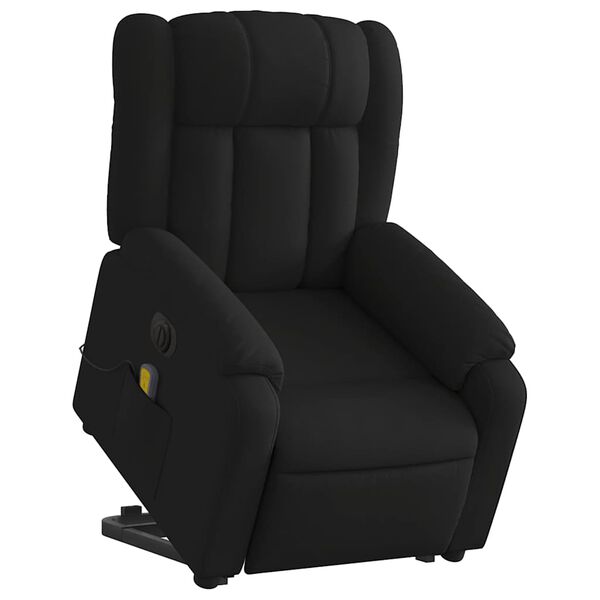 vidaXL Electric Stand up Massage Recliner Chair Black Fabric