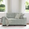 vidaXL Loveseat Sofa Light Grey 120 cm Velvet