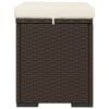 vidaXL Ottomans with Cushions 2 pcs Brown 40x30x40 cm Poly Rattan