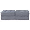 vidaXL Modular Sofa 2 pcs Grey 140 x 70 x 36 cm Fabric