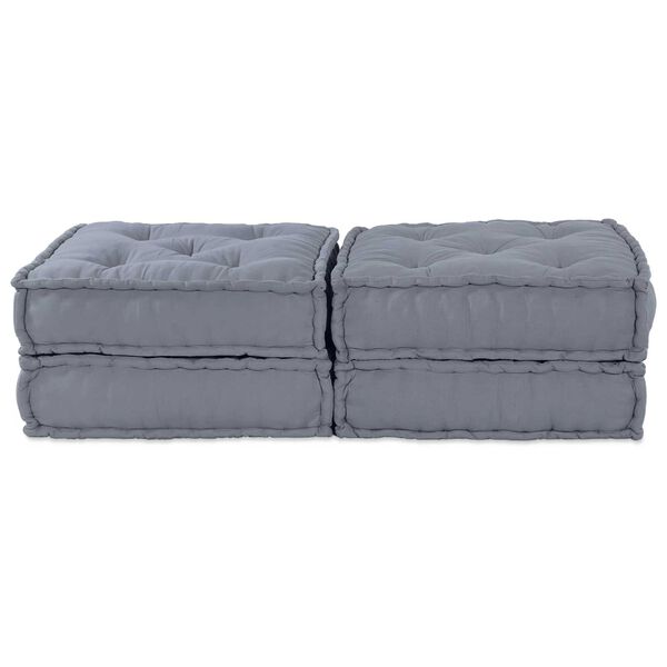 vidaXL Modular Sofa 2 pcs Grey 140 x 70 x 36 cm Fabric