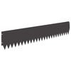 vidaXL Lawn Edging 10 pcs 103 x 20 cm Steel Black
